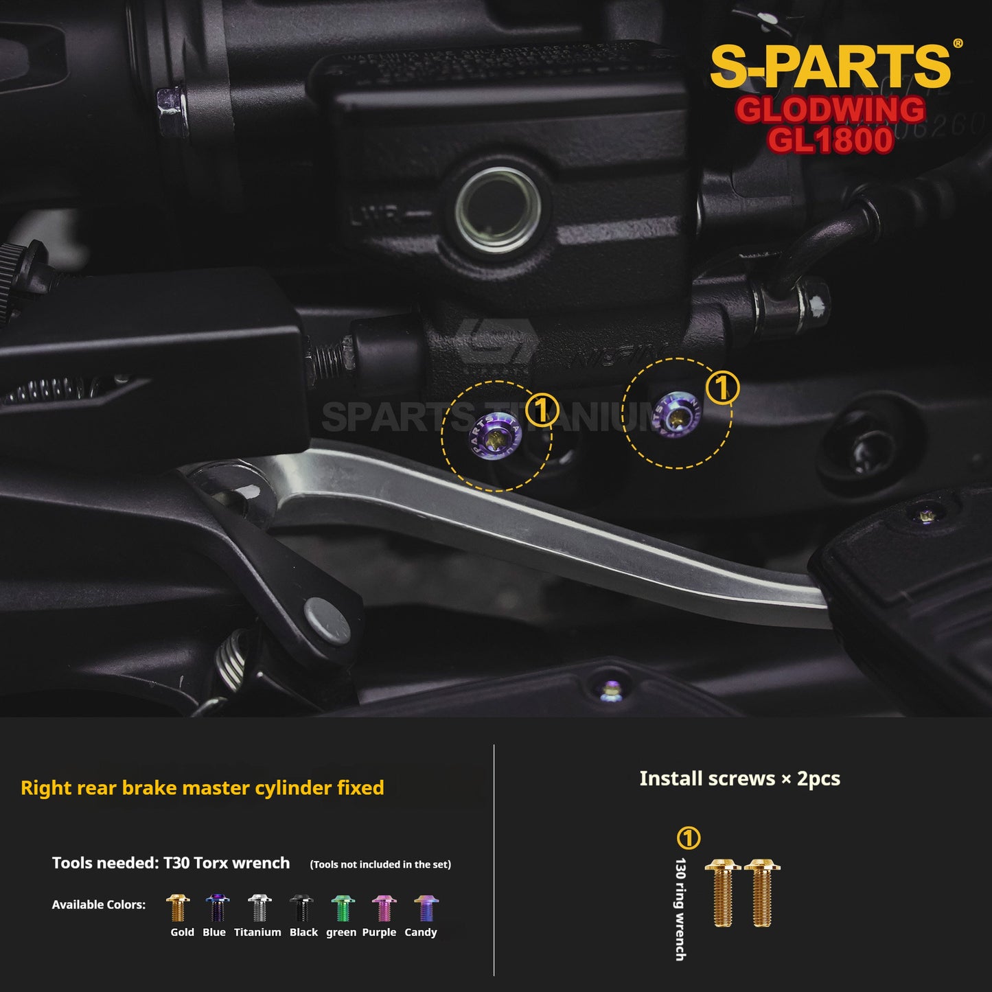 SPARTS Titanium Bolt Kit | Titanium for Honda Gold Wing GL1800 Motorcycle