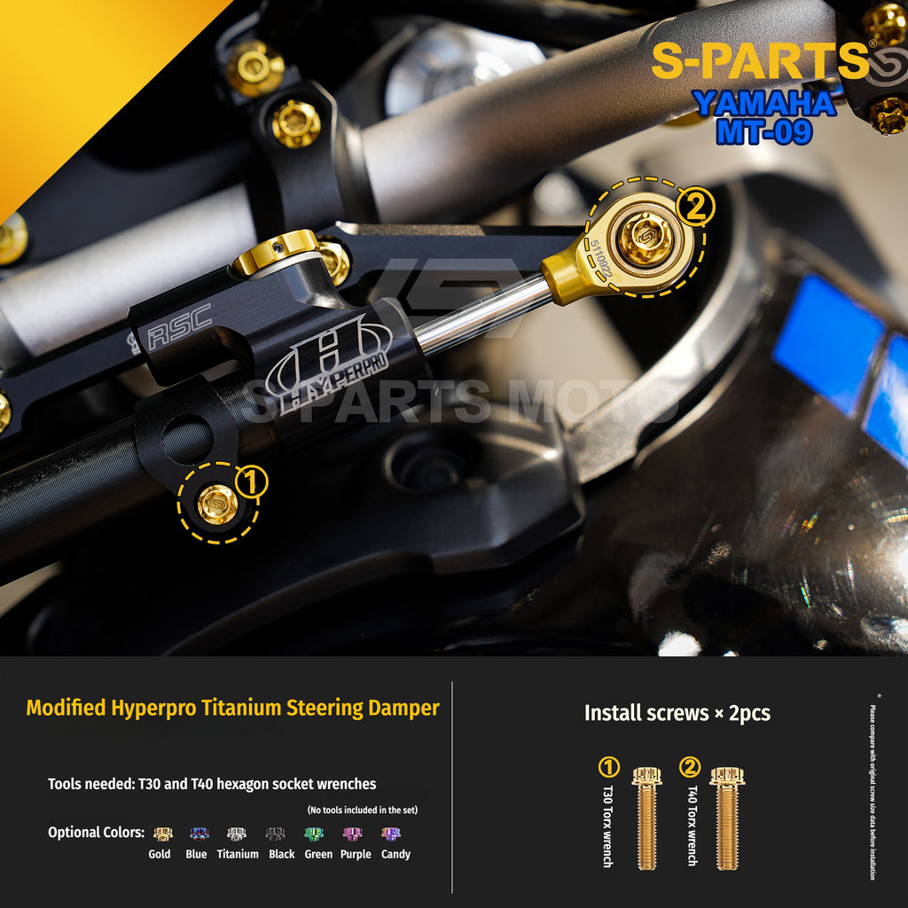 SPARTS Yamaha MT-09 Titanium Bolt Kit | TC4 Grade Motorcycle Fasteners
