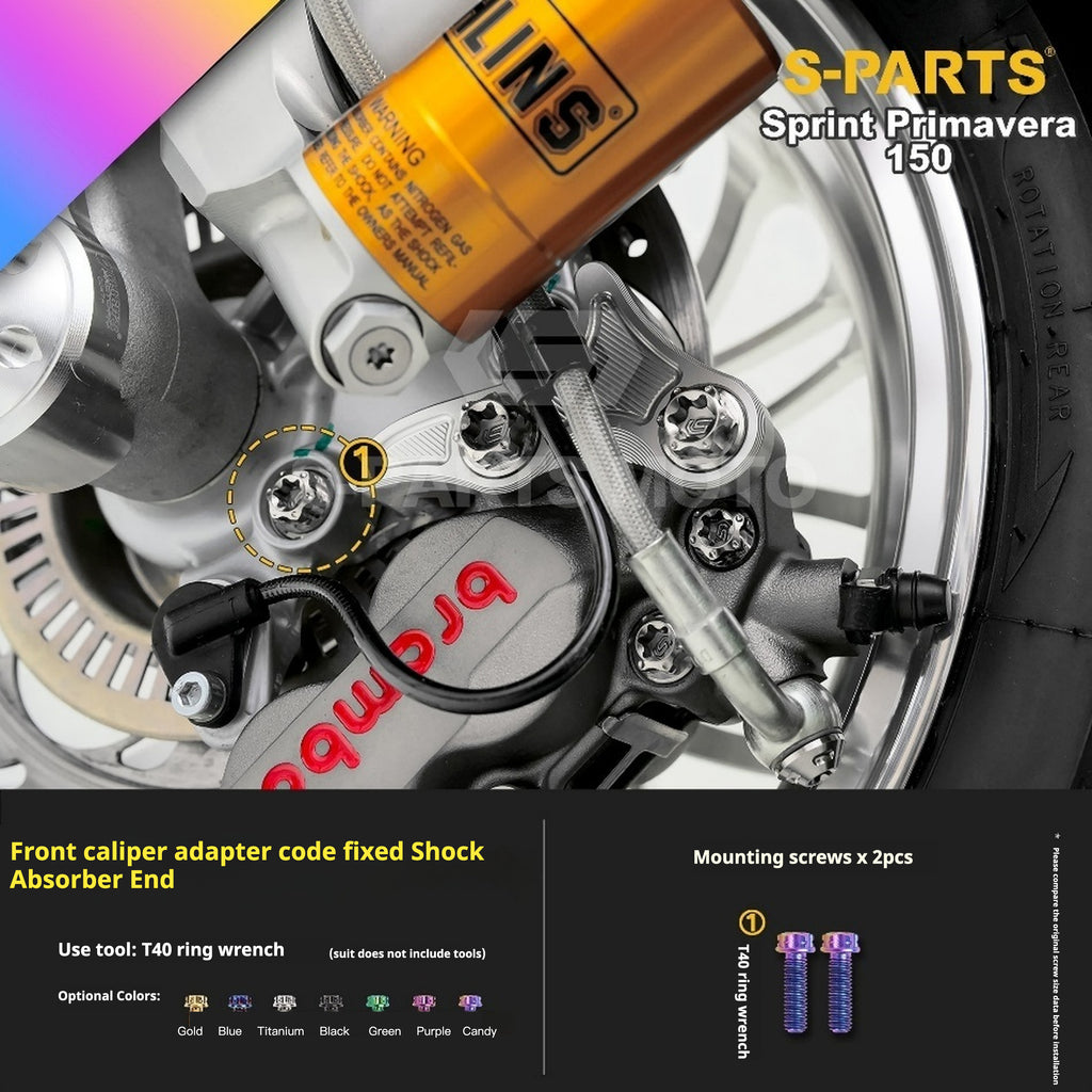 SPARTS Titanium Screw Set for Vespa Sprint/Primavera 150 – Custom Candy Color & CNC Titanium Upgrade Kit