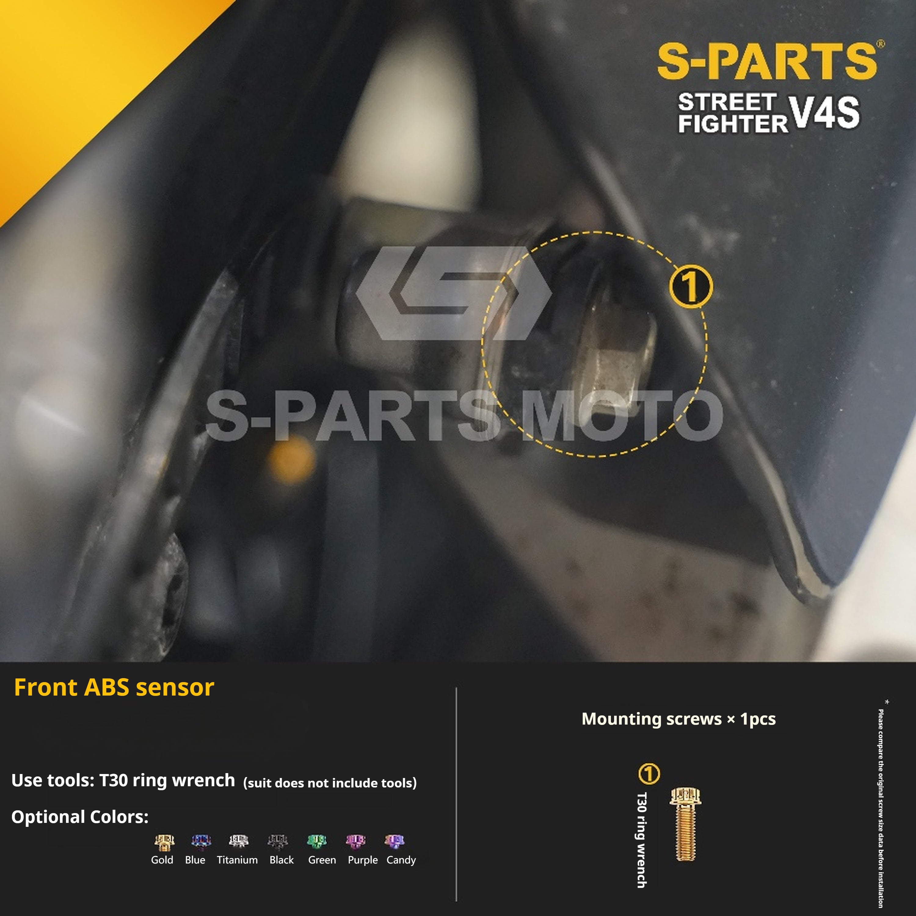 SPARTS Titanium Bolt Kit for Ducati Streetfighter V4S