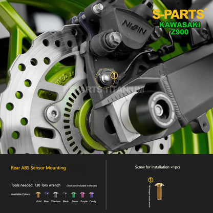S-PARTS Titanium Fasteners Suspension & Brake System Bolt Kit for Kawasaki Z900