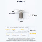 SPARTS Titanium Mirror Block-Off Bolts · M8/M10 Positive & Reverse Thread · Lightweight Motorcycle Plug Bolts