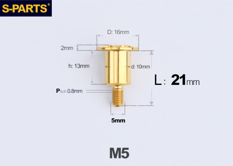 SPARTS M5 Titanium Button Head Shoulder Bolt