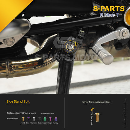 S-parts Titanium Bodywork, Frame & Styling Bolts Kit for BMW R 1250 GS Adventure