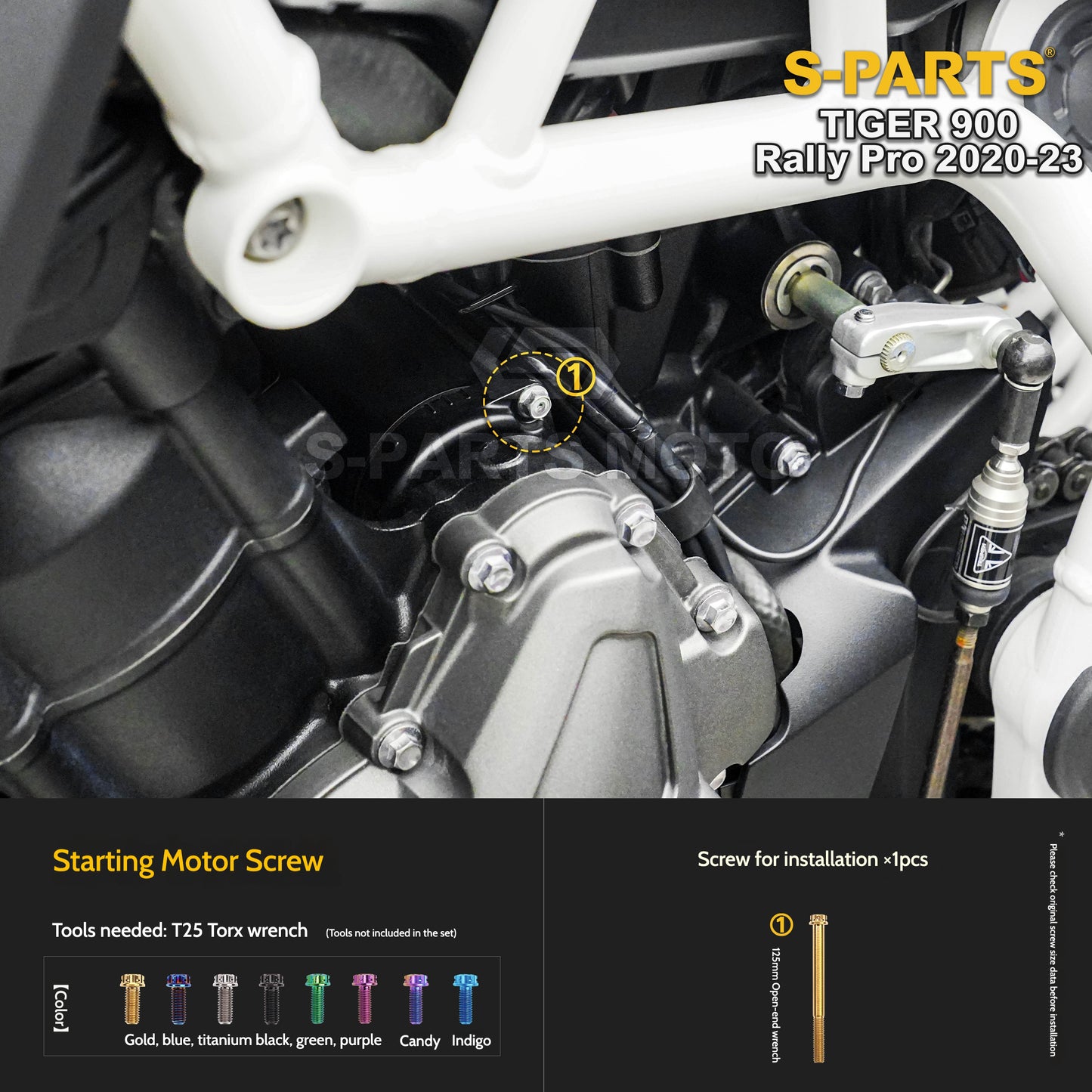 SPARTS Triumph Tiger 900 Rally Pro (2020–2023) Motorcycle Modified Titanium Alloy Bolts