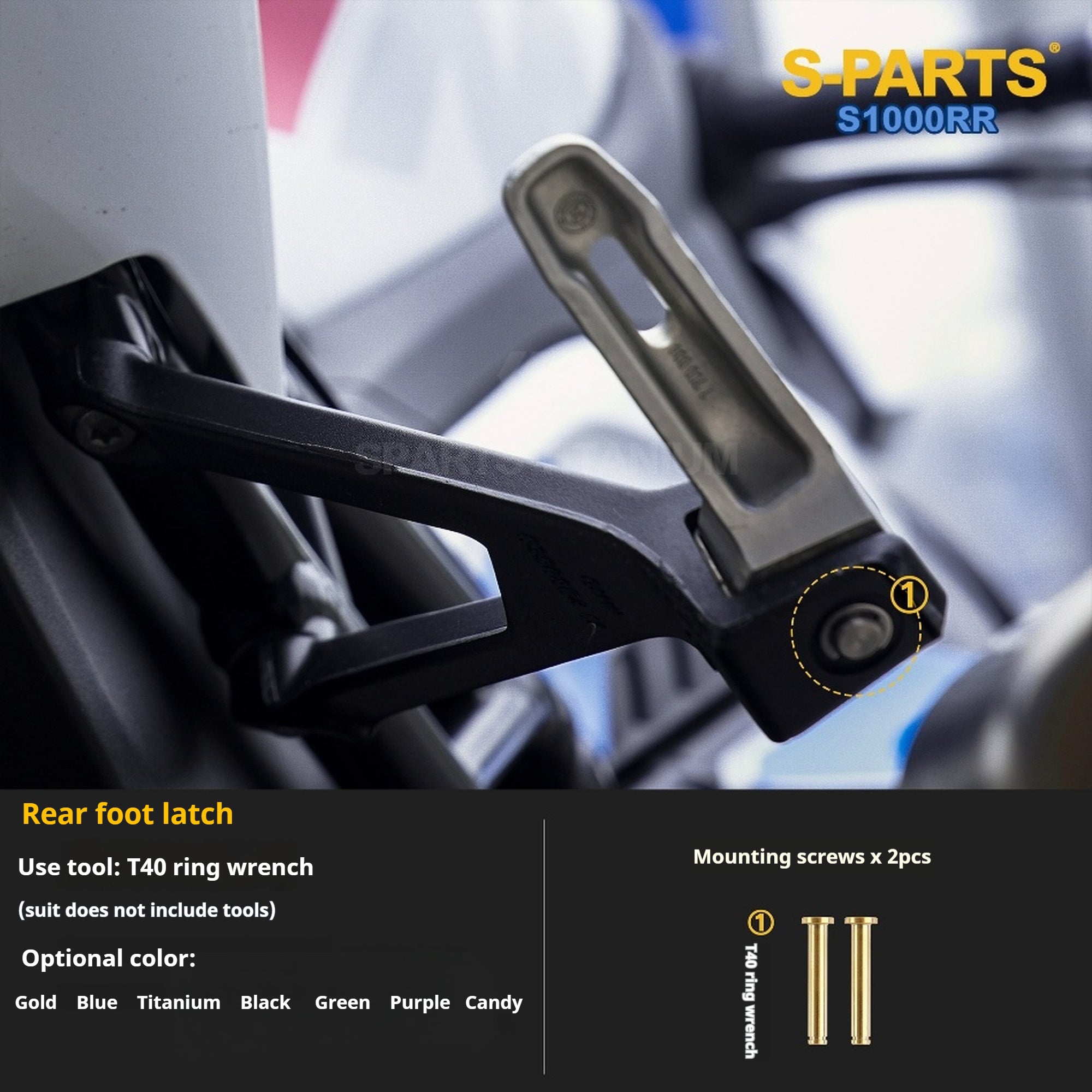 SPARTS TC4 Titanium Bolt Kit Compatible with BMW S1000RR — Full Motorcycle Upgrade Fastener Set