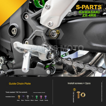 SPARTS TC4 Titanium Bolt Kit for Kawasaki ZX-4RR | Motorcycle Titanium Bolt Upgrade