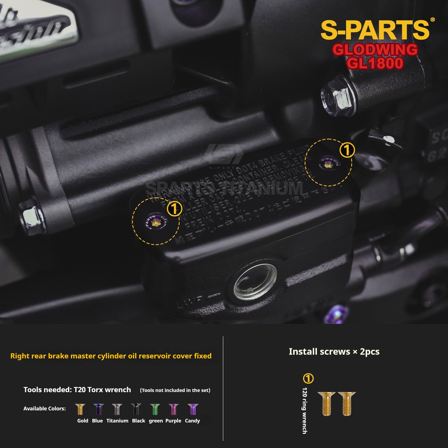 SPARTS Titanium Bolt Kit | Titanium for Honda Gold Wing GL1800 Motorcycle