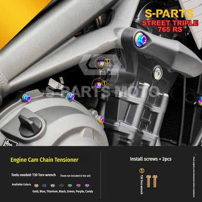 SPARTS Titanium Bolts for Triumph Street Triple 765 RS – Engine & Exhaust Upgrade Fasteners