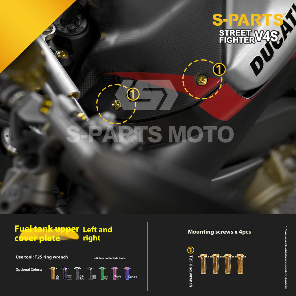 SPARTS Titanium Bolt Kit for Ducati Streetfighter V4S