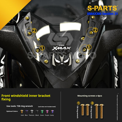 SPARTS 2021 XMAX300 YAMAHA Motorcycle Modified Titanium Alloy Bolts Screws
