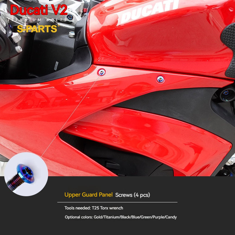 S-PARTS  Compatible with / Suitable for Ducati DUCATI V2 Full Titanium Bolt Kit