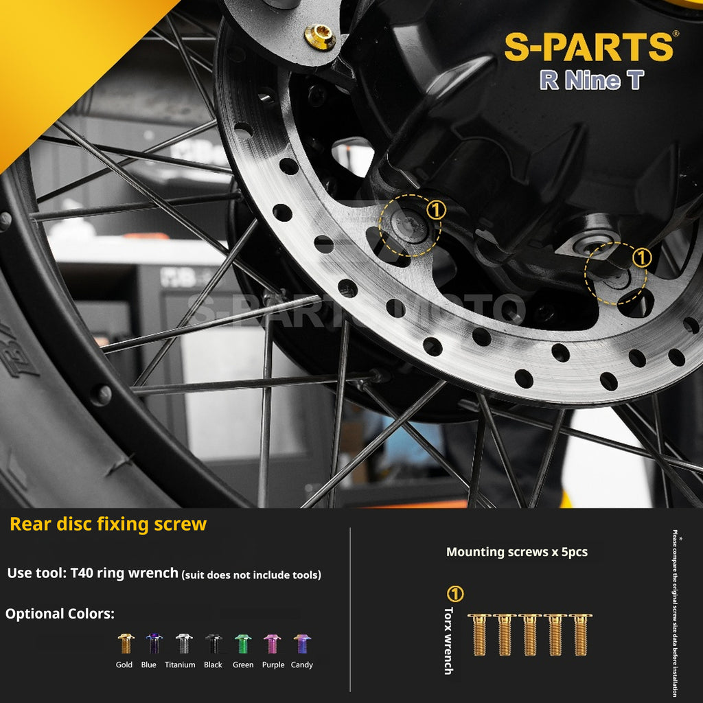 SPARTS BMW RnineT Titanium Alloy Motorcycle Bolt Upgrade Kit
