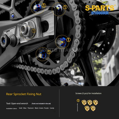 SPARTS Titanium Chassis Bolt Kit Brake Disc Caliper Sprocket Screws for BMW S1000RR