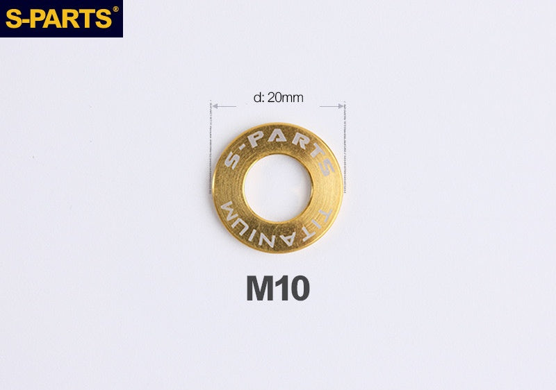 S-PARTS M8 / M10 / M12 / M14 TC4 Titanium Flat Washers for E-Bikes, Motorcycles & Bicycles
