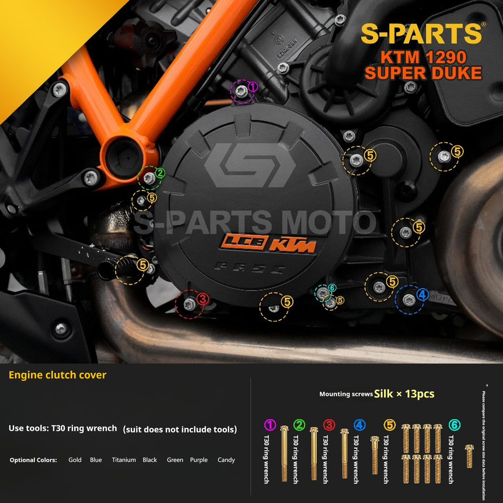SPARTS KTM Super Duke 1290 · Full TC4 Titanium Bolt Kit｜Motorcycle Upgrade Set