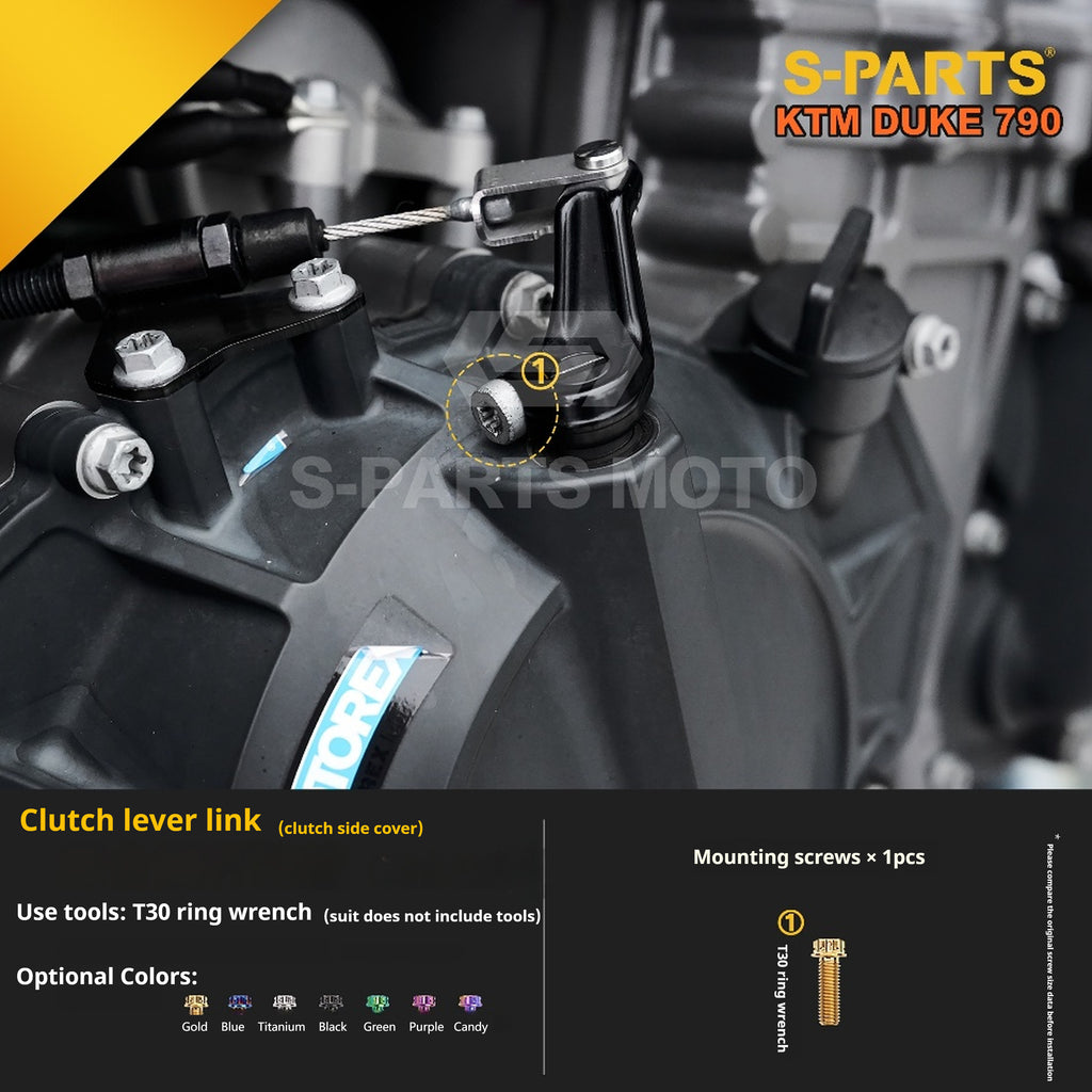 SPARTS TC4 Titanium Bolt Kit Compatible with KTM DUKE 790 – Full Motorcycle Fastener Upgrade