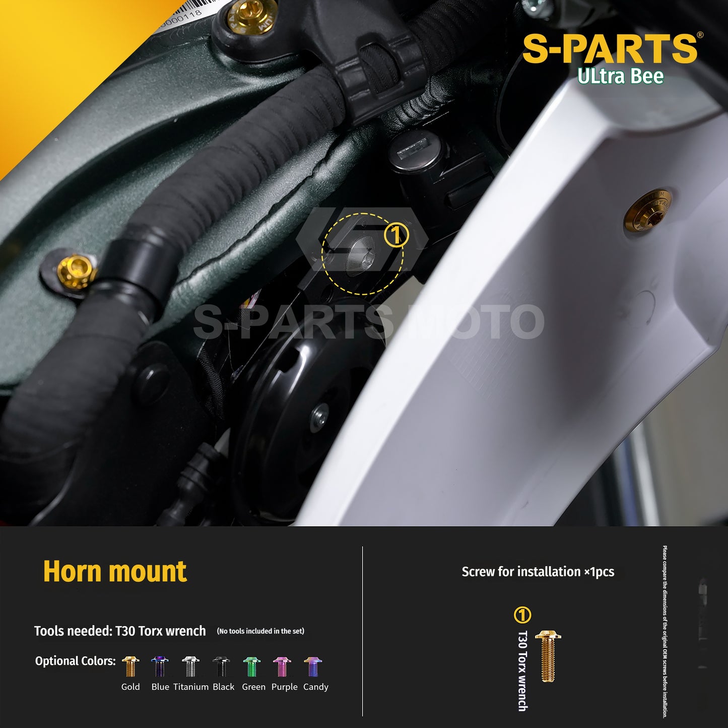 SPARTS Titanium Bolt Kit for Ultra Bee | Full Motorcycle Upgrade Set