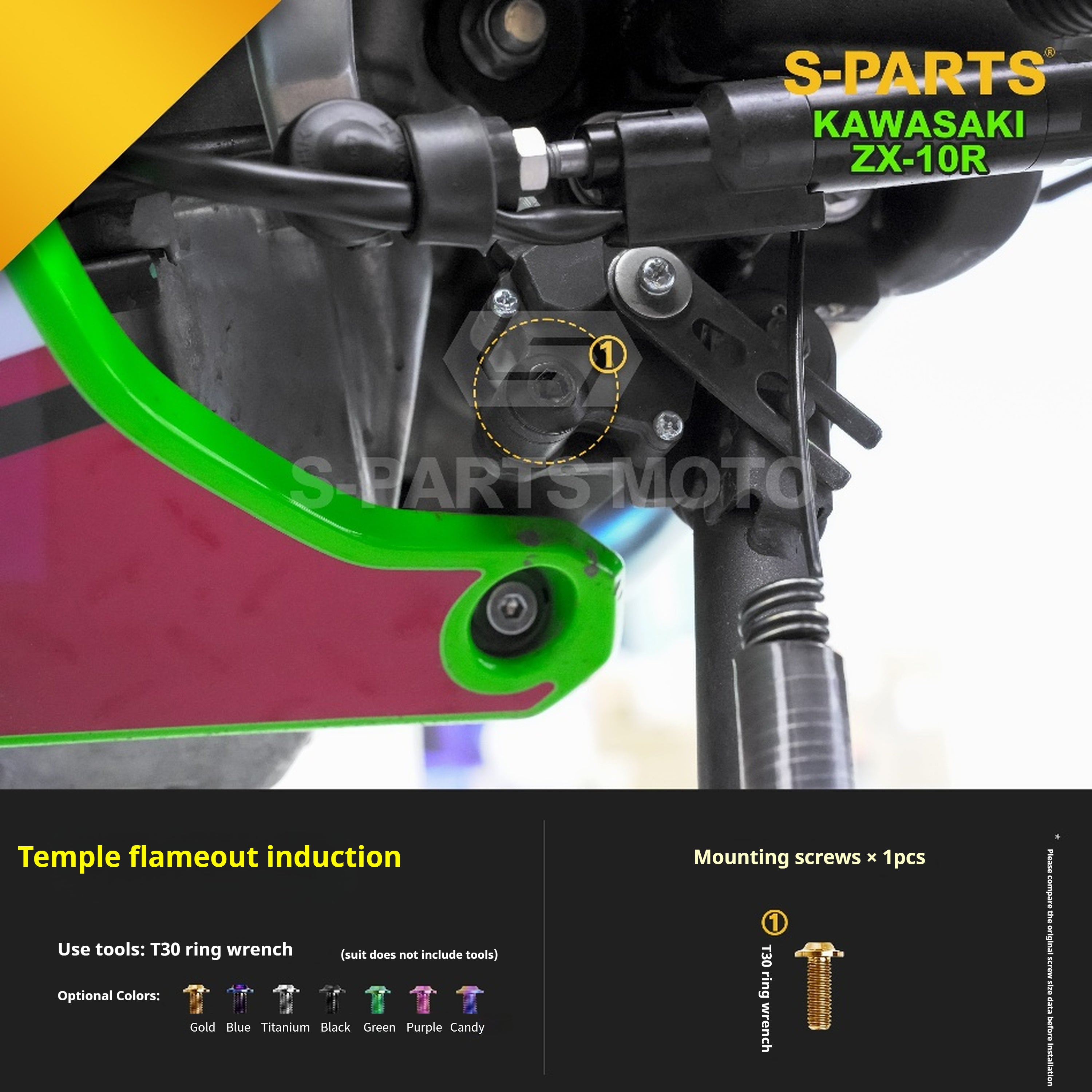 SPARTS Titanium Screw Set for Kawasaki ZX-10R 2023 –  CNC Titanium Upgrade Kit