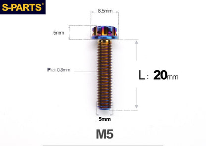 SPARTS M5 Titanium Bolt A3 Series – Motorcycle & E-Bike Upgrade Screws