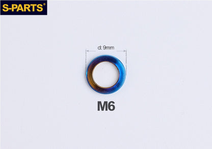 S-PARTS M3 / M4 / M5 / M6 / M8 / M10 / M12 TC4 Titanium Flat Washers for E-Bikes, Motorcycles & Bicycles