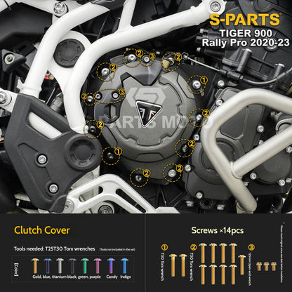 SPARTS Triumph Tiger 900 Rally Pro (2020–2023) Motorcycle Modified Titanium Alloy Bolts
