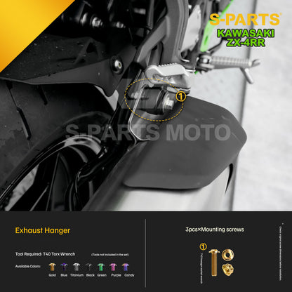 SPARTS TC4 Titanium Bolt Kit for Kawasaki ZX-4RR | Motorcycle Titanium Bolt Upgrade