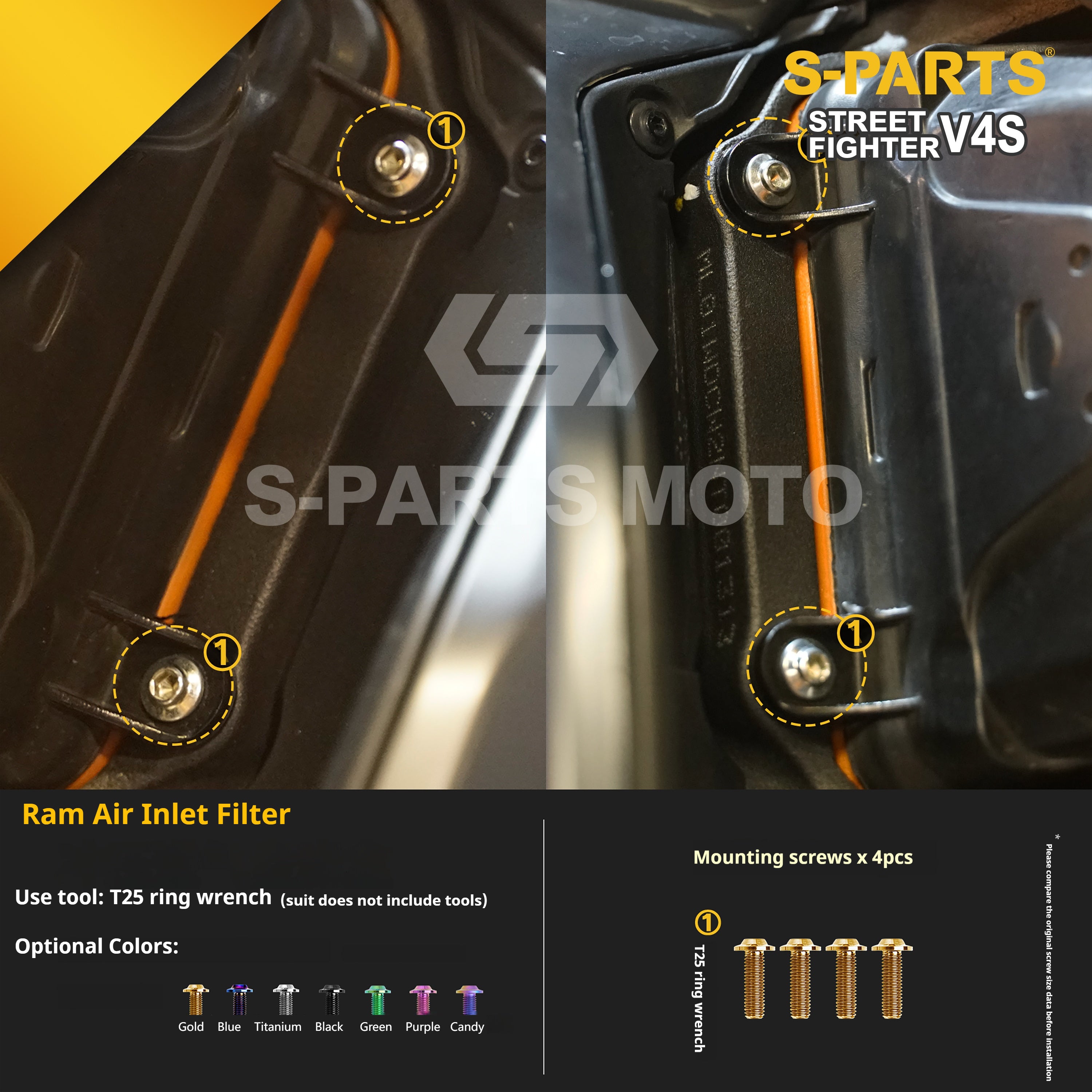 SPARTS Titanium Bolt Kit for Ducati Streetfighter V4S