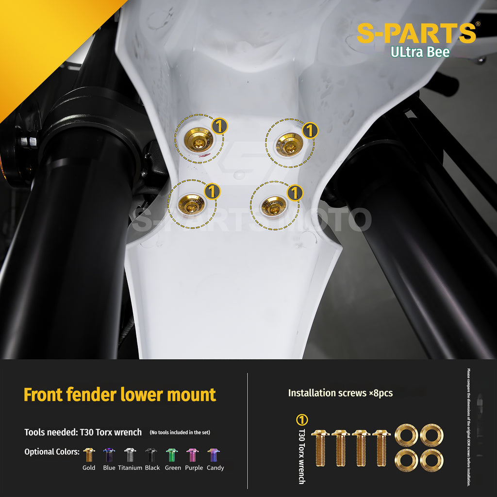 SPARTS Titanium Bolt Kit for Ultra Bee | Full Motorcycle Upgrade Set