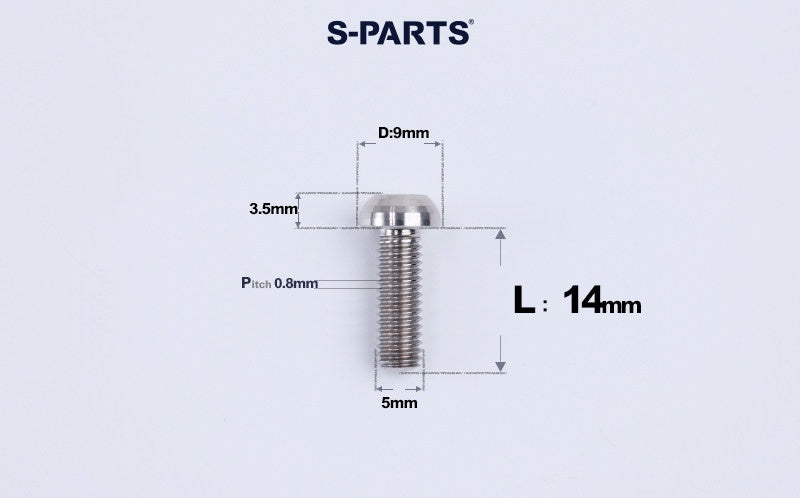 SPARTS M5 Titanium Bolt A2 Dome Head | Ultra-Light TC4 Bike Brake Caliper Bolt