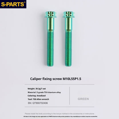 SPARTS Titanium Alloy Lower Caliper Bolt Kit for BREMBO GP4 RX with 100mm Mounting Points