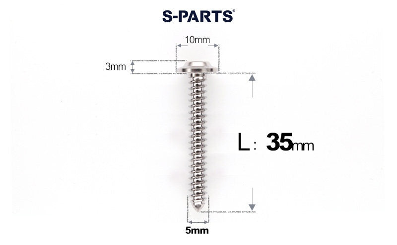 SPARTS Button Head M5×L10-35 Titanium Screws Self-Tapping Bolt