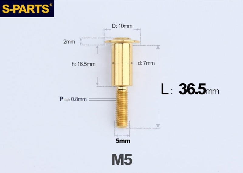 SPARTS M5 Titanium Button Head Shoulder Bolt