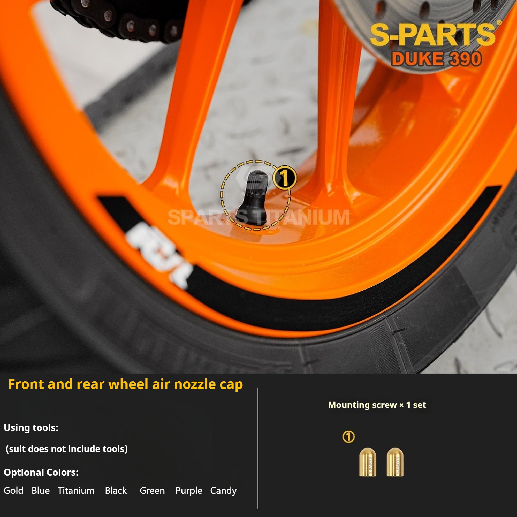 SPARTS Stan KTM DUKE 390 Dedicated · TC4 Titanium Full Motorcycle Bolt Kit