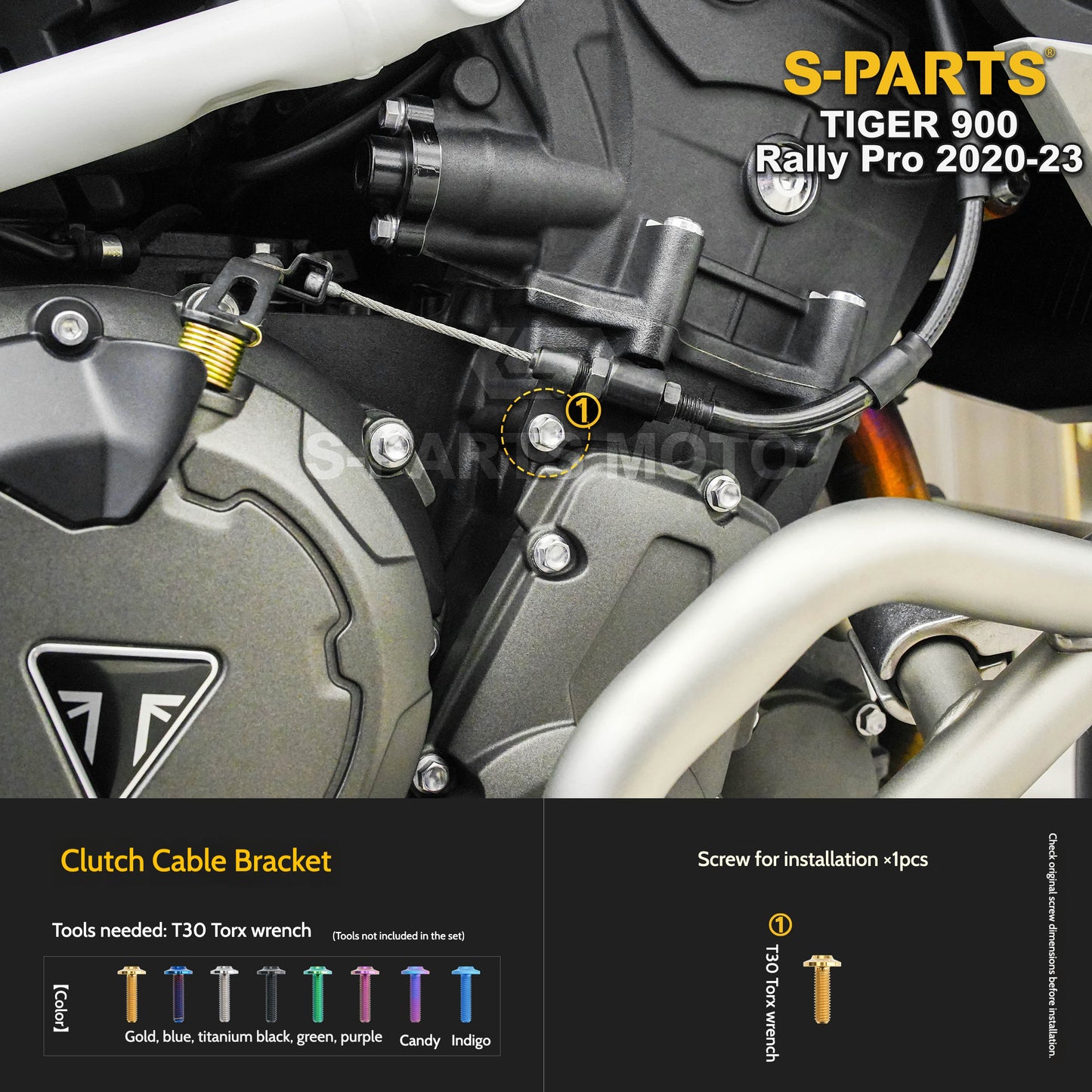 SPARTS Triumph Tiger 900 Rally Pro (2020–2023) Motorcycle Modified Titanium Alloy Bolts