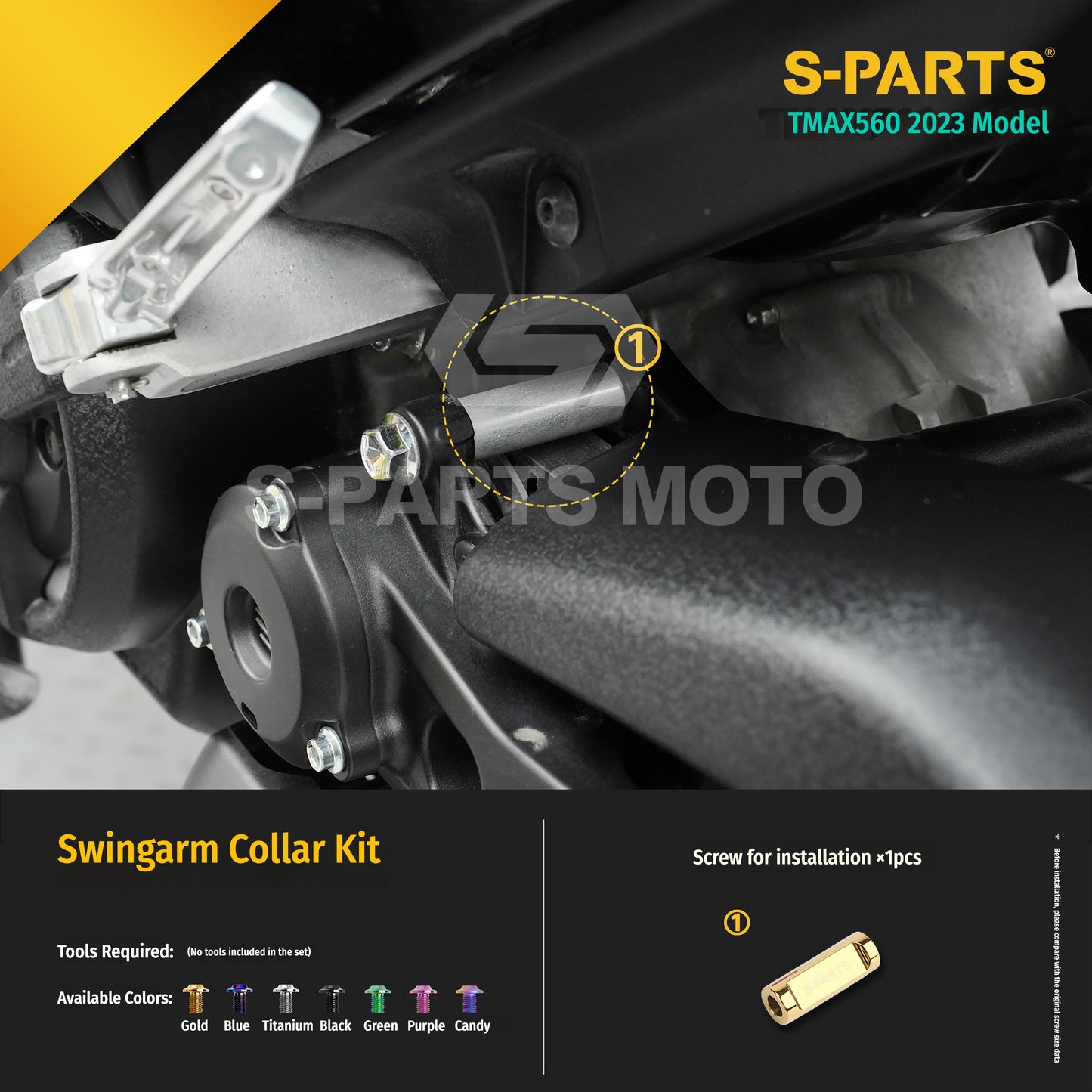 SPARTS Titanium Bolt Kit for Yamaha TMAX560 2023-Rear / Drive / Exhaust System