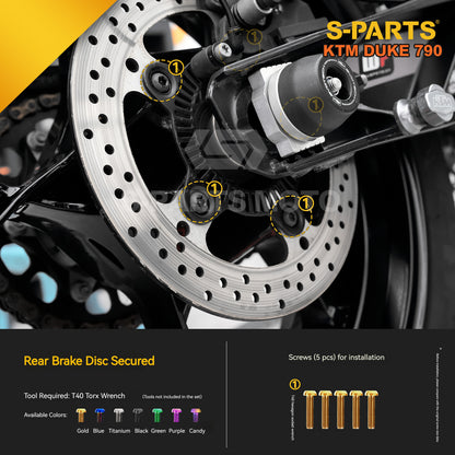 S-parts Titanium Front & Rear Brake / Suspension Bolt Kit for KTM DUKE 790