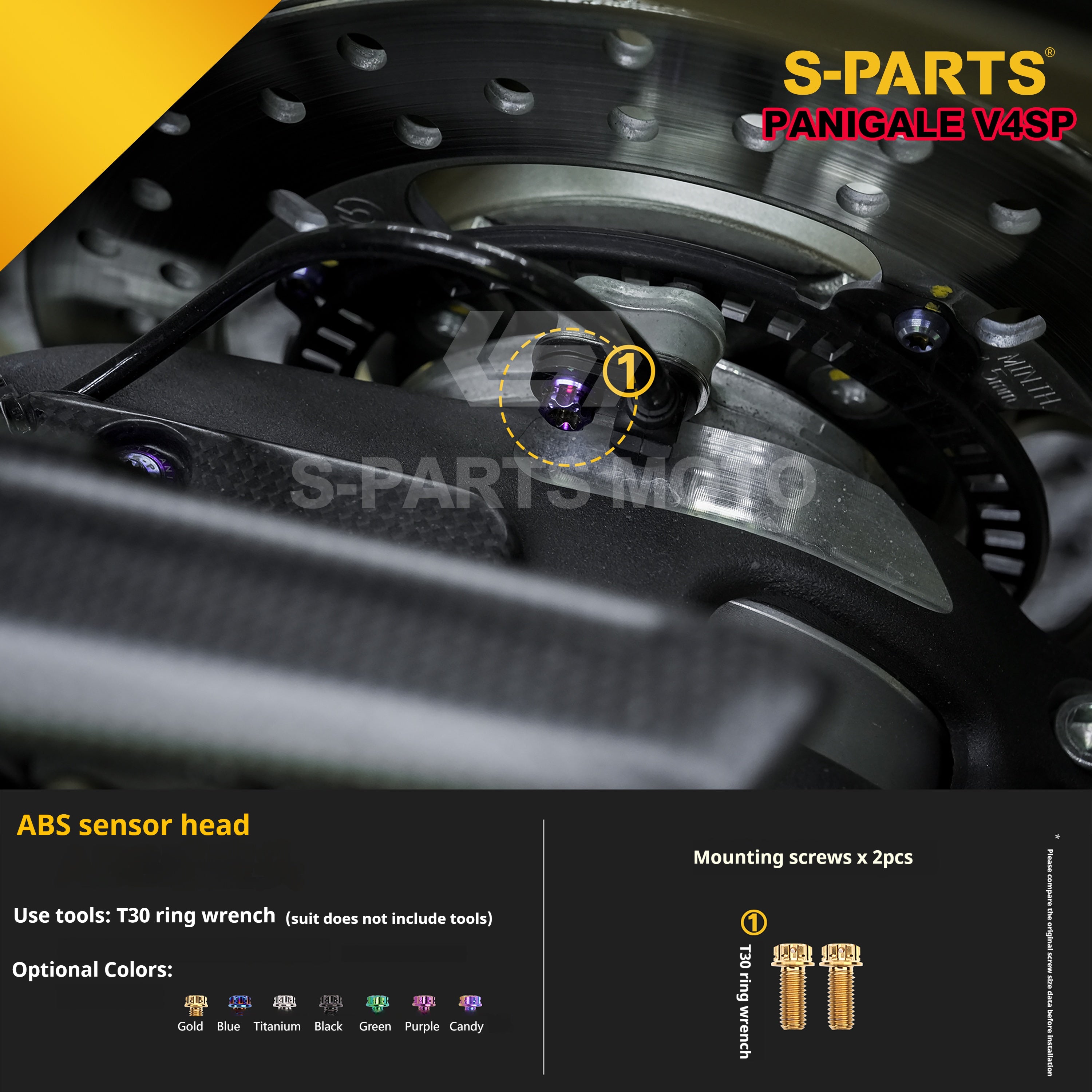 SPARTS TC4 Titanium Bolt Kit for Ducati Panigale V4SP Motorcycle