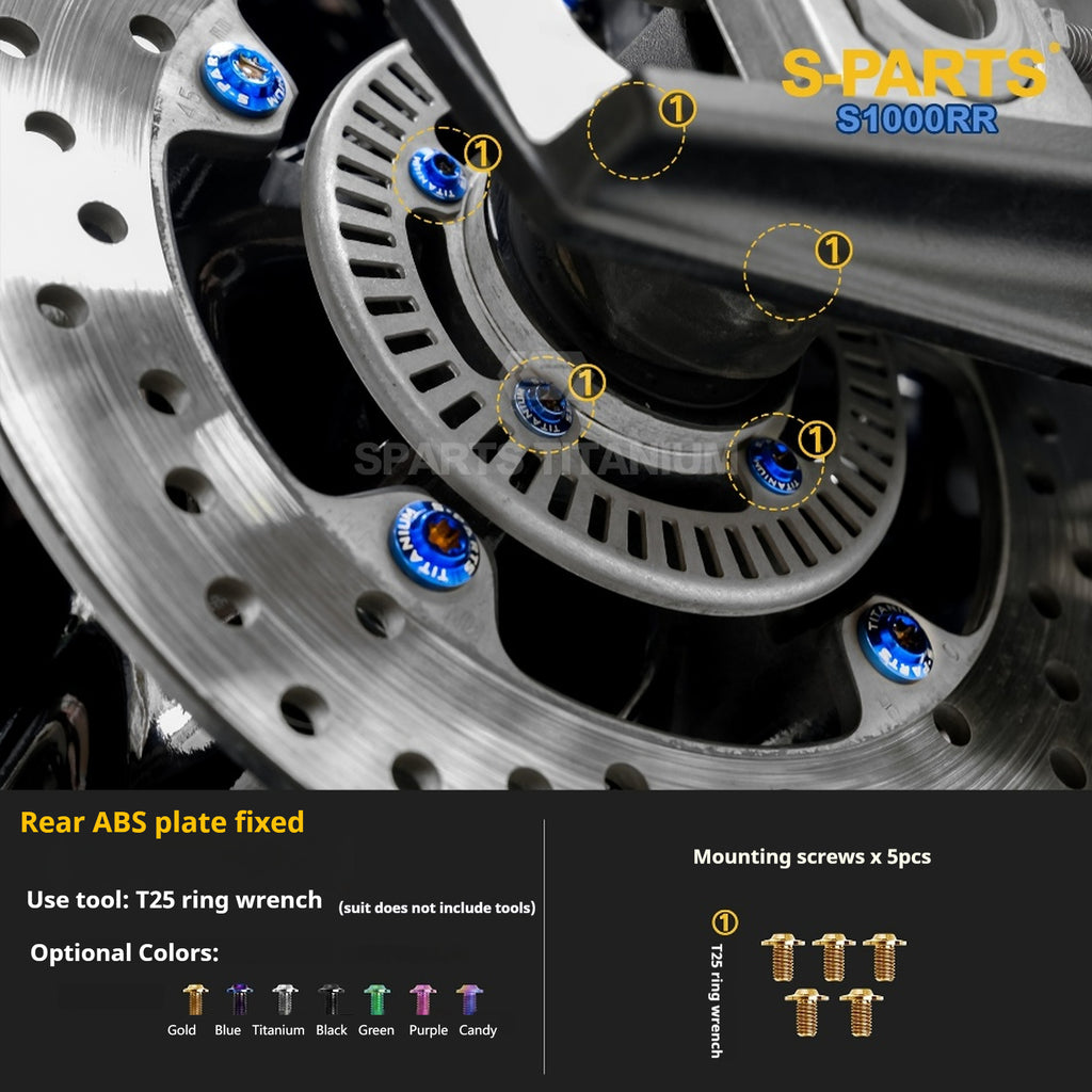 SPARTS TC4 Titanium Bolt Kit Compatible with BMW S1000RR — Full Motorcycle Upgrade Fastener Set