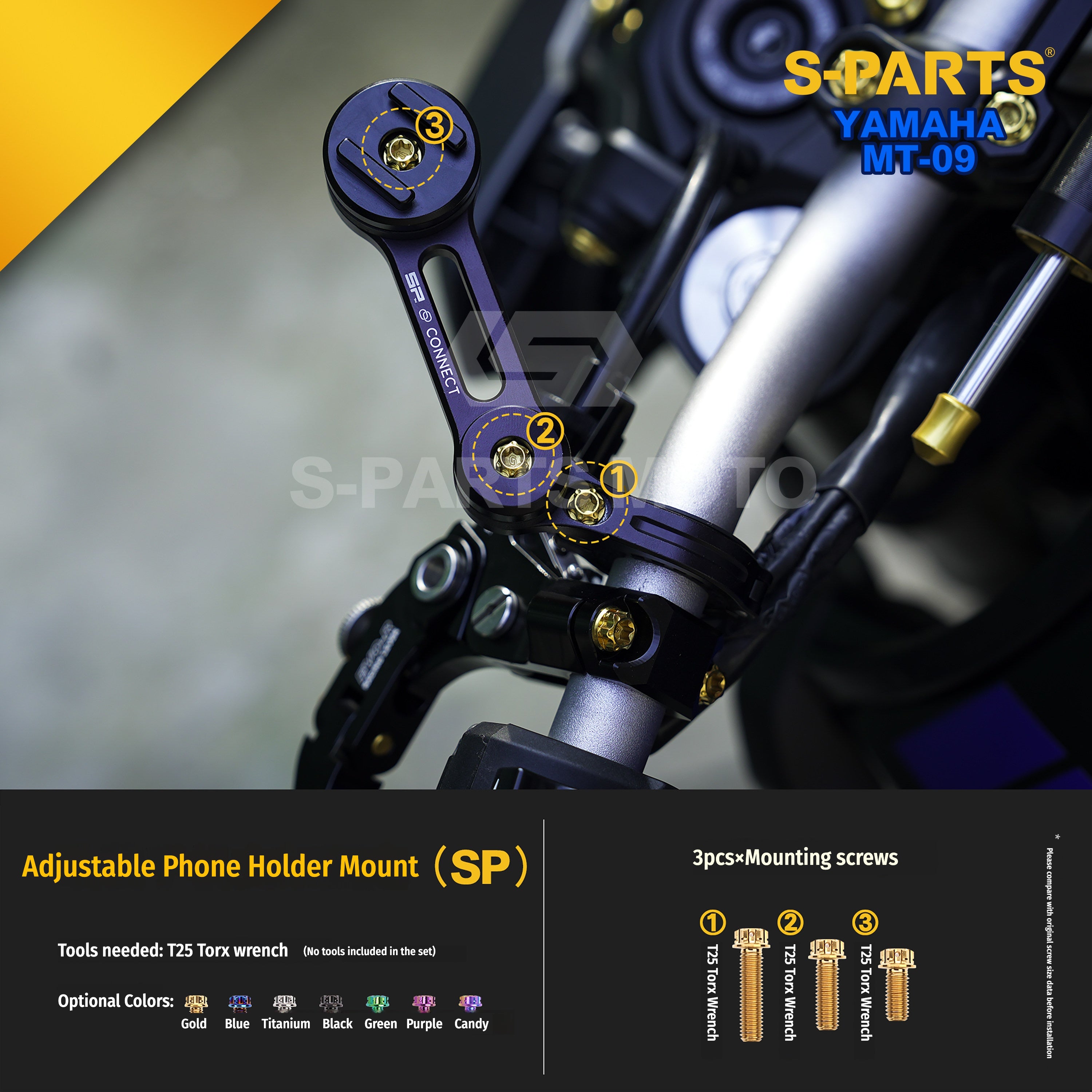SPARTS Yamaha MT-09 Titanium Bolt Kit | TC4 Grade Motorcycle Fasteners
