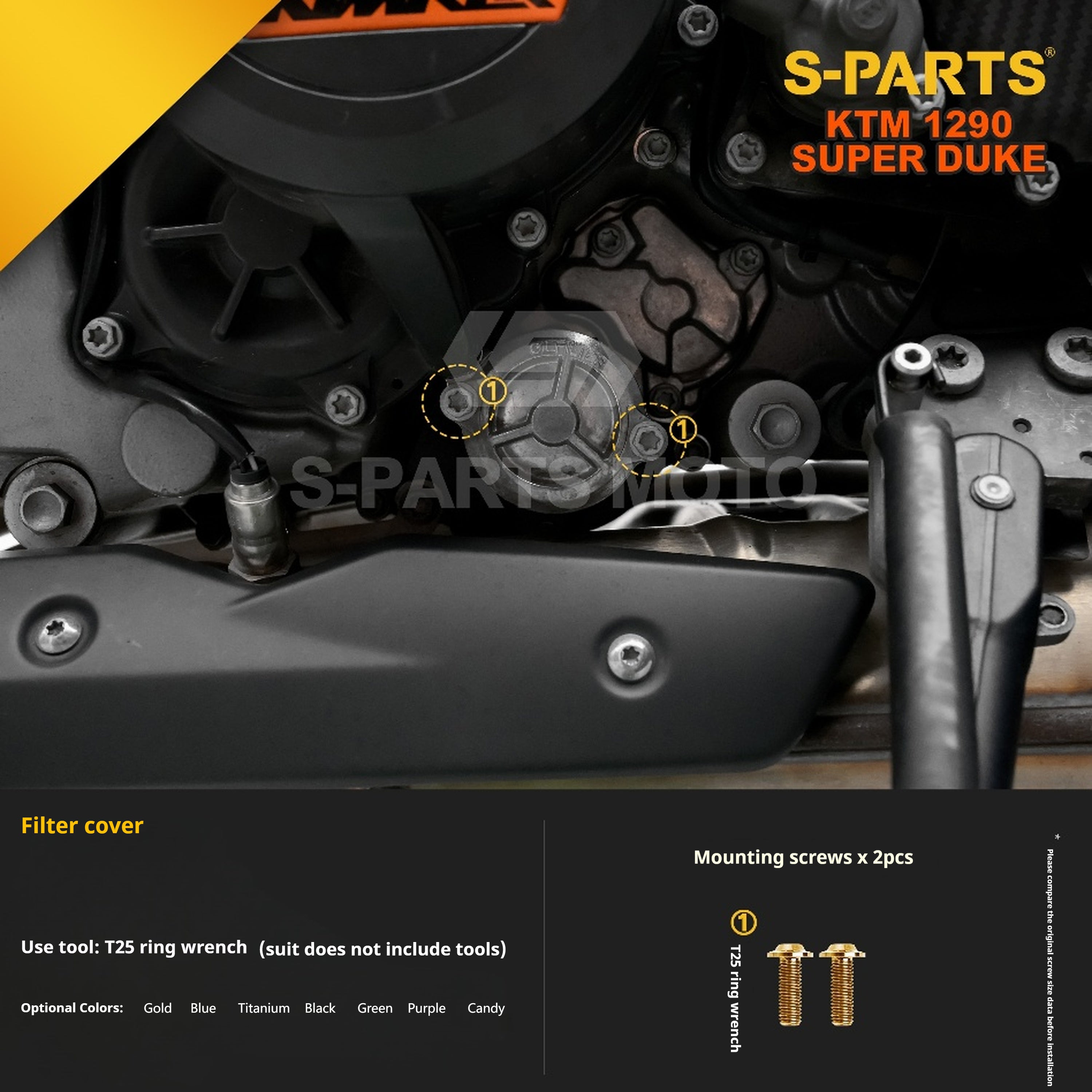 SPARTS KTM Super Duke 1290 · Full TC4 Titanium Bolt Kit｜Motorcycle Upgrade Set