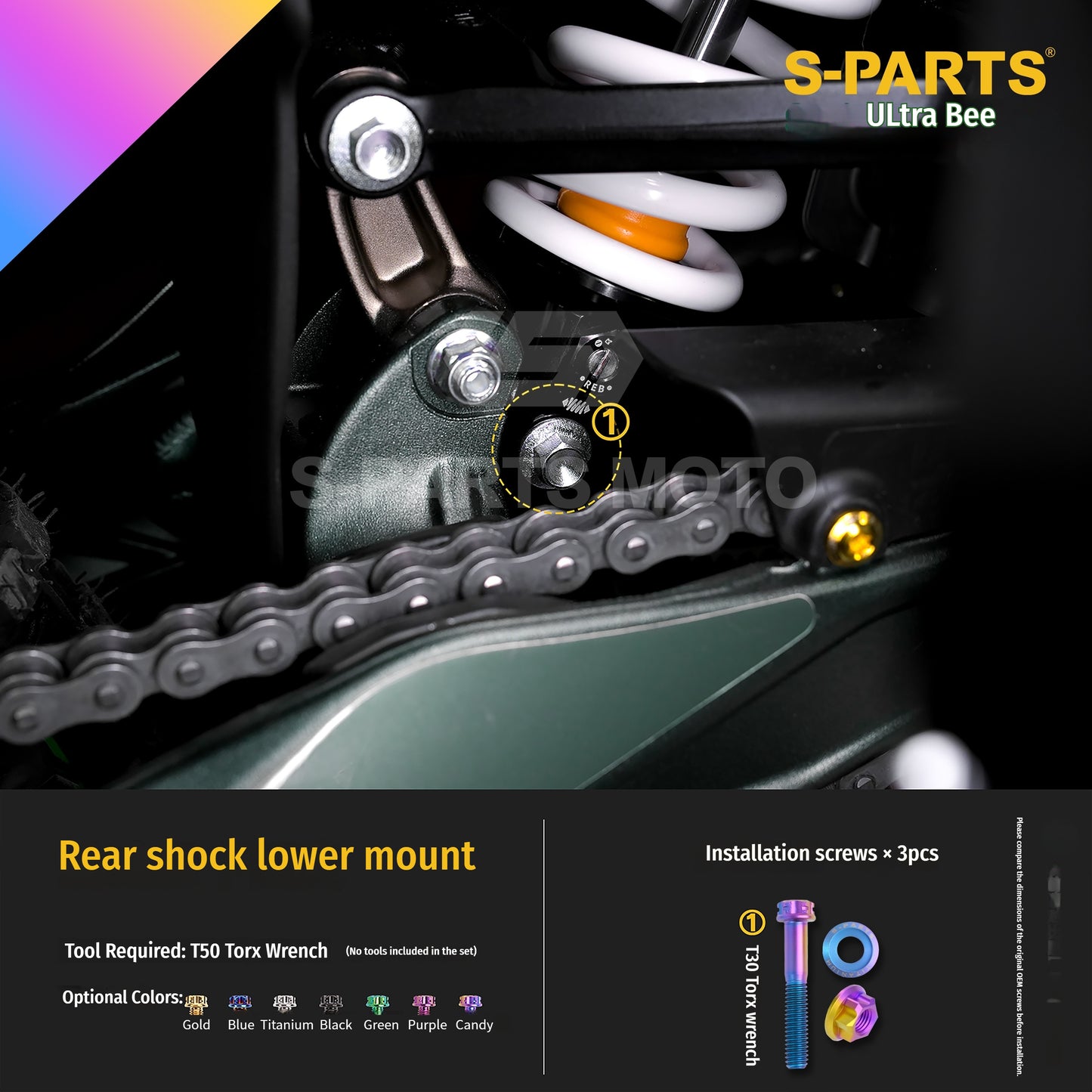 SPARTS Titanium Bolt Kit for Ultra Bee | Full Motorcycle Upgrade Set