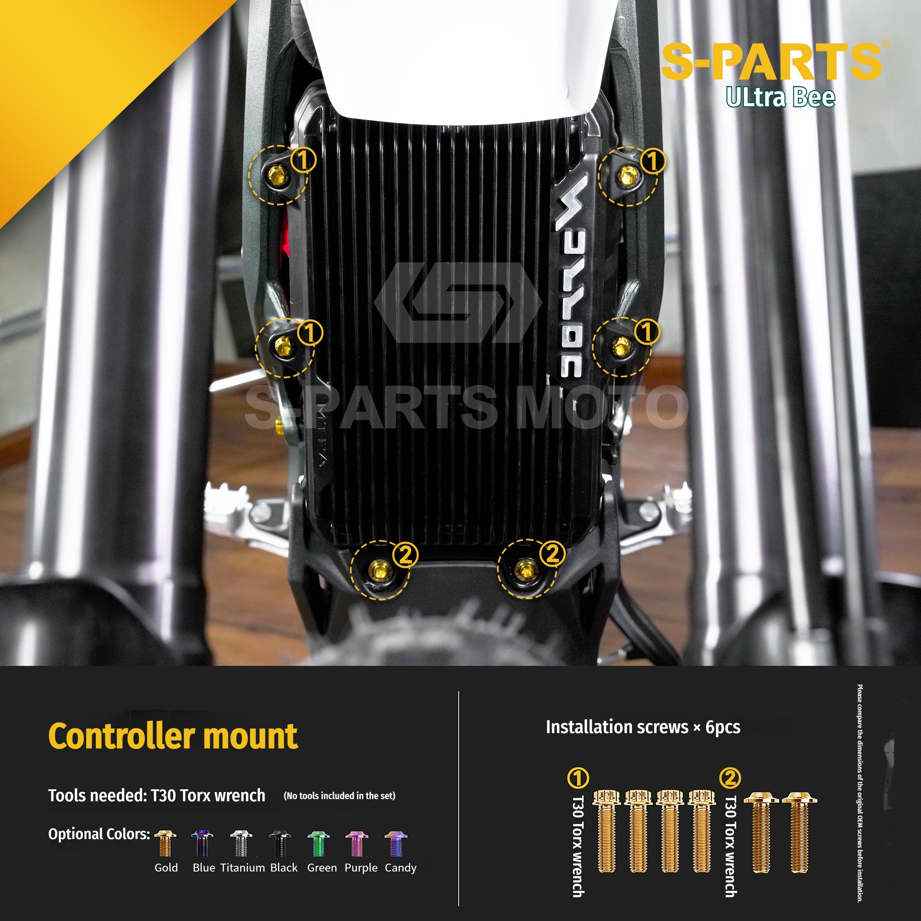 SPARTS Titanium Bolt Kit for Ultra Bee | Full Motorcycle Upgrade Set