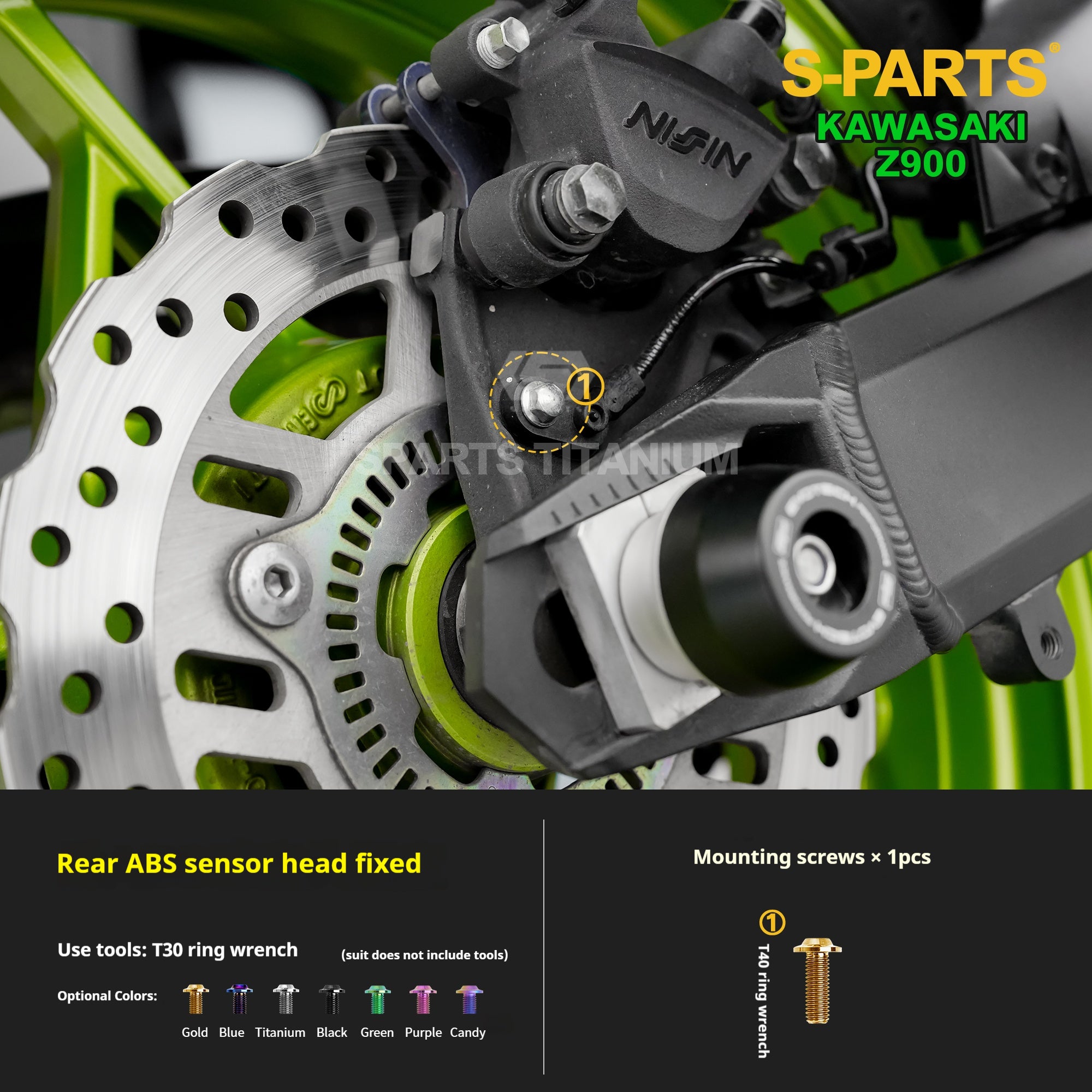 SPARTS Titanium Bolt Kit for Kawasaki Z900 2021 –  CNC Titanium Upgrade Kit - 2/2
