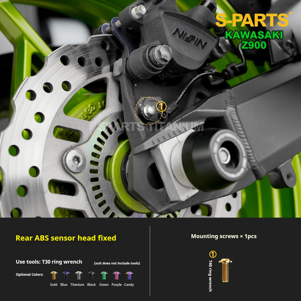 SPARTS TC4 Titanium Bolt Kit for Kawasaki Z900 2021 | Motorcycle Titanium Bolt Upgrade