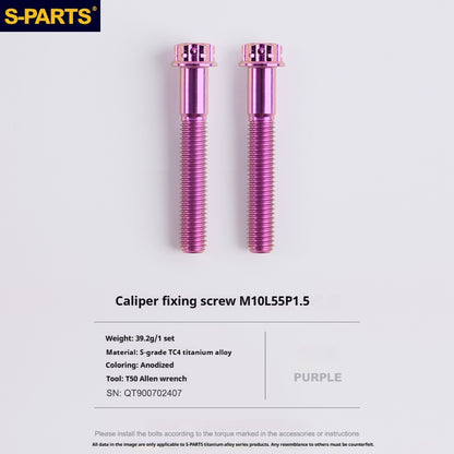 SPARTS Titanium Alloy Lower Caliper Bolt Kit for BREMBO GP4 RX with 100mm Mounting Points