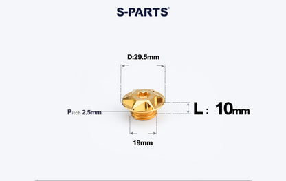 SPARTS Titanium Motorcycle Oil Filler Cap M19 M20 M24 M25 M33 Modified Engine Oil Screw Plug