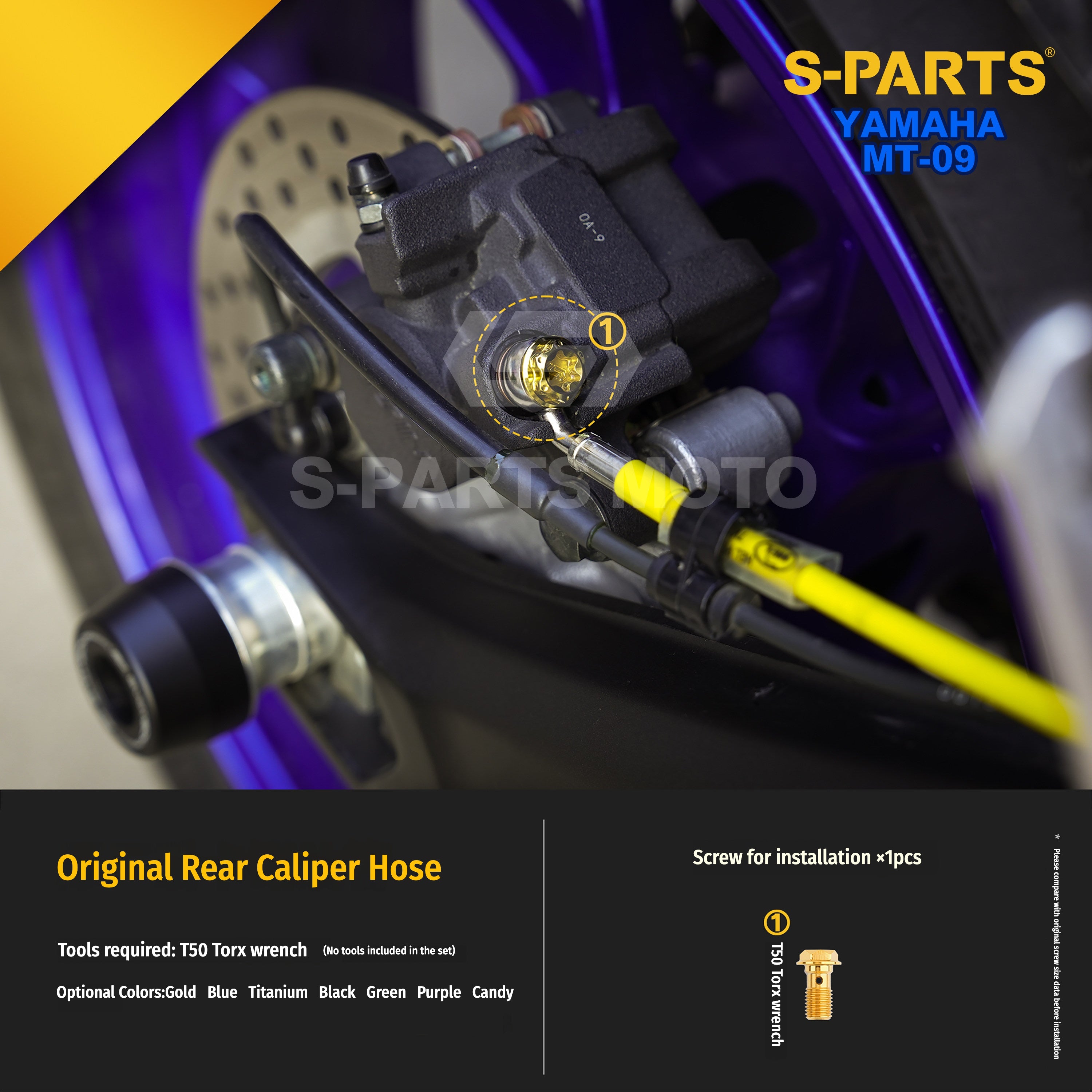 SPARTS Yamaha MT-09 Titanium Bolt Kit | TC4 Grade Motorcycle Fasteners