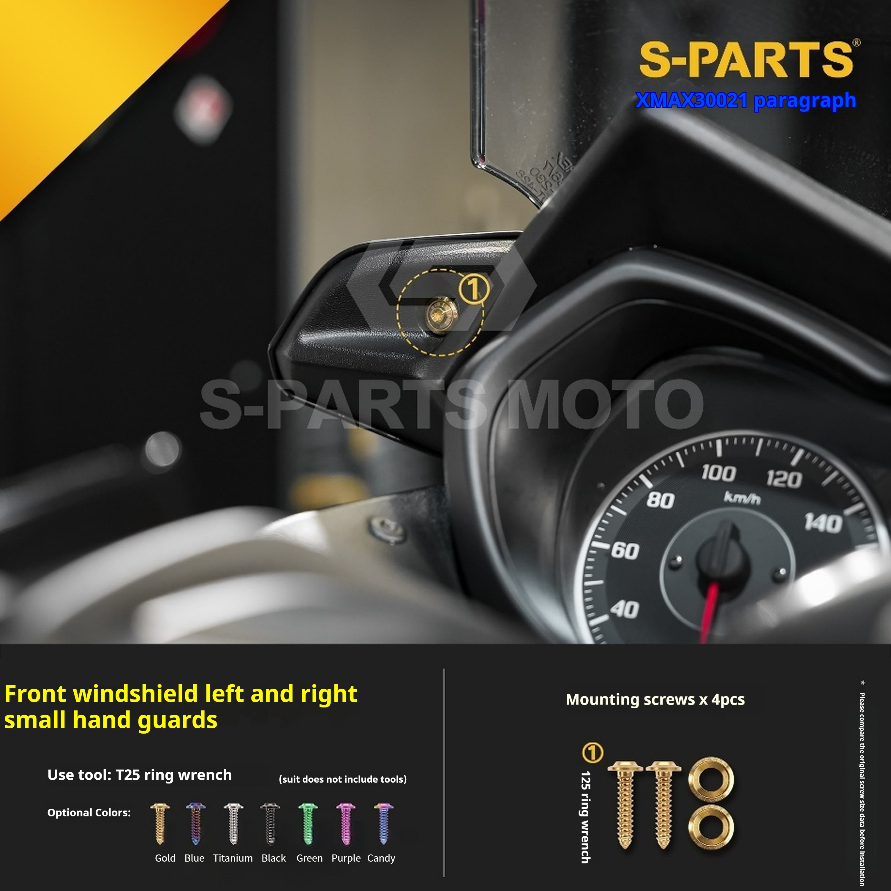 SPARTS Titanium Screw Set for Yamaha XMAX 300 2021 –  CNC Titanium Upgrade Kit