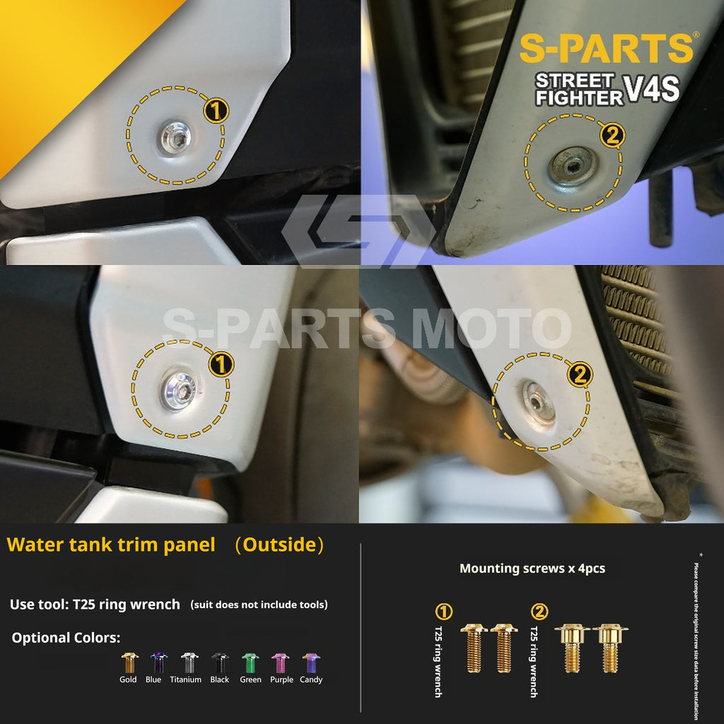 SPARTS Titanium Bolt Kit for Ducati Streetfighter V4S